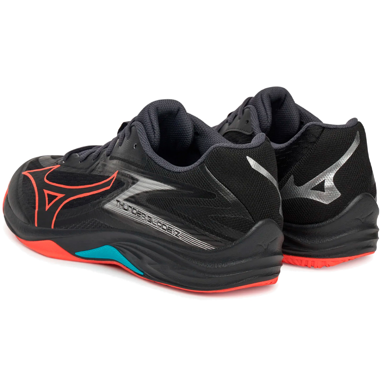 Кроссовки Mizuno THUNDER BLADE Z / Унисекс / 42 / Черный/Красный/Голубой photo 4